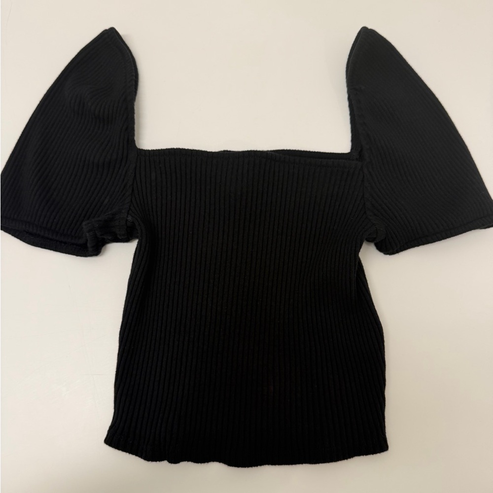 H&M Black Ribbed Top